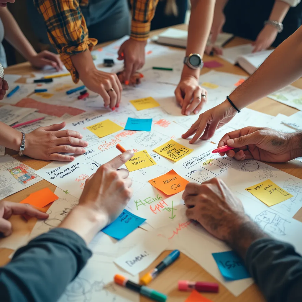 Sesión de lluvia de ideas en un curso de DiseñoARG.