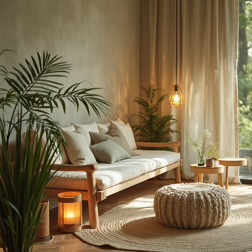 Ejemplos de diseño sostenible en interiores y productos.